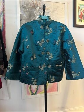 22” bust 1950’s Silk Brocade Old Peking Silk Company Jacket, 100% Perfect Consit